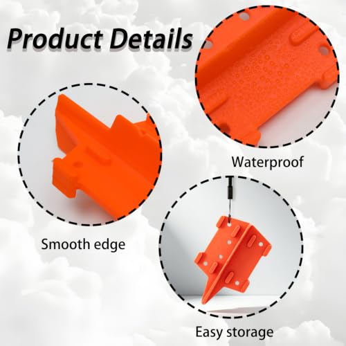 Hxcioy orange ABS deck board spacers, 6-piece set with 1/8 and 3/16 inch spacing tools