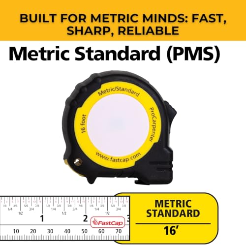 FastCap ProCarpenter 16-foot metric and standard tape measure with dual-scale markings