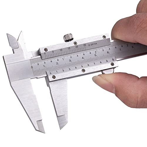 Spurtar Vernier Caliper 150 mm, Calliper Analogue 0.02 mm / 0.001 Inch | Accuracy calliper analogue with locking screw for household and industrial measurement mm/inch double scale