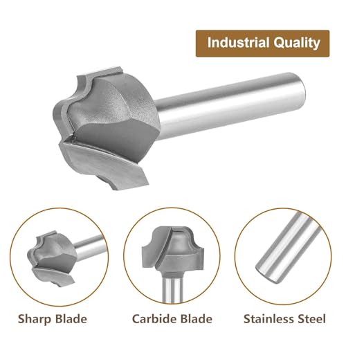 SpeTool juice groove router bit with 1/8-inch radius and 1/4-inch shank for woodworking drainage grooves
