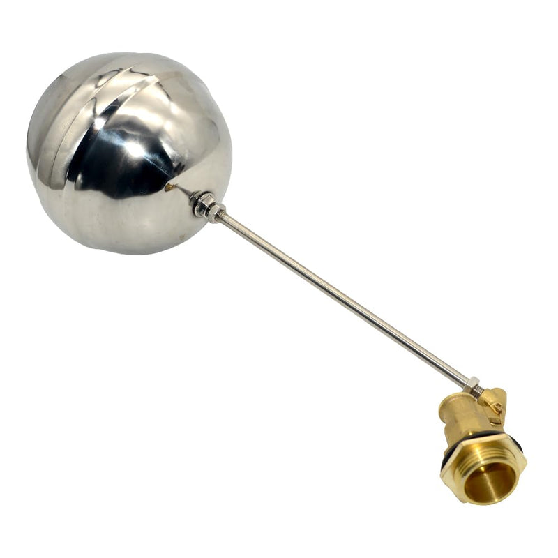 VARMHUS 304 Stainless Steel Male Thread Float Ball Valve, Brass Automatic Water Level Control for Stock Tank, Pool, and Water Tank Applications (1inch) 1inch