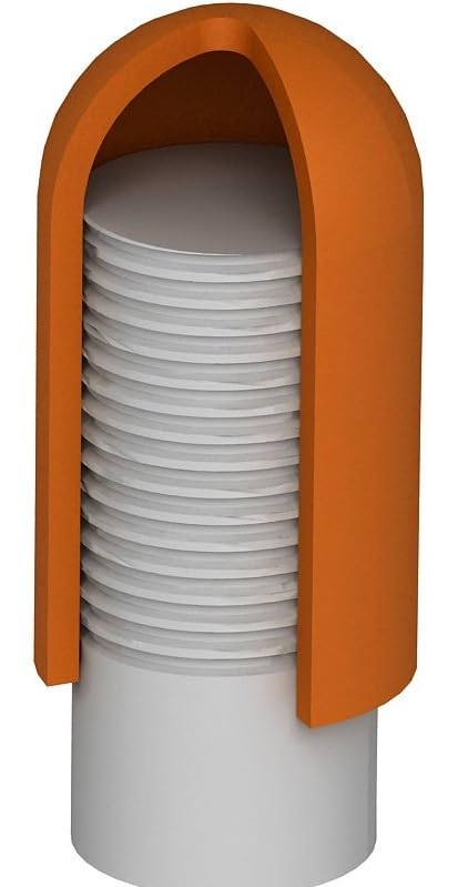 [Australia - AusPower] - Protection Force Round Cap for 7/16" 11mm OD X26 mm Length (Pack of 100) Pipe Post Tube End Cover 7/16-14 UNC 7/16-20 UNF M11 Screw Thread Protectors Elastic Rubber 11mm(7/16") 