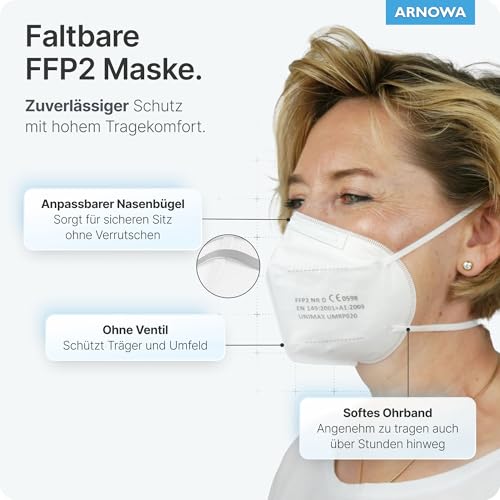 FFP2 Mask, Respirator Masks BFE ≥94%, Medical Mask CE Certified | Colorful fish shape adult FFP 2 mask individually packaged, respirator mask 4 layers, EN 149, CE certified White 10