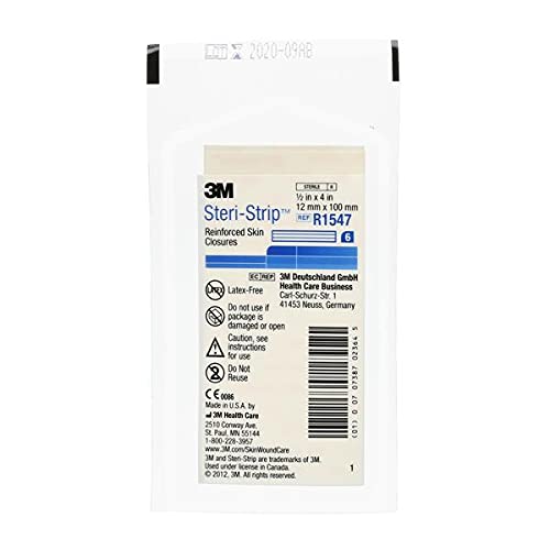 [Australia - AusPower] - 3M Steri-Strip Reinforced Skin Closures - 1/2" x 4" - 20 Pack of 6 Strip Envelope (120 Strips) 