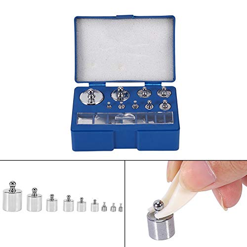 17pcs Calibration Weight Set 10mg-100g Precision Calibration Weight Set with Tweezers for Test Jewelry Scale