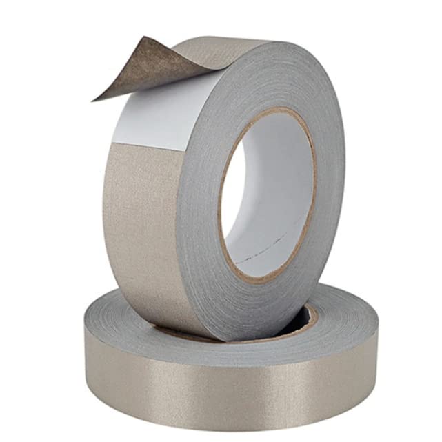 [Australia - AusPower] - Faraday Cloth Tape Double Conductive Cloth Adhesive Tape for EMI Shielding, Wire Harness Wrap, Grounding, Guitar Interference Signal Blocking, Electrical Repair (1 in x 66 FT) 1 IN x 66 FT 