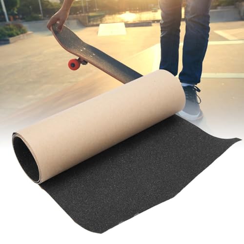 31.89" x 8.27"Scooter Grip Tape, Black Skateboard Grip Tape Water Proof Anti-Slip Longboard Griptape Sandpaper for Skateboards and Scooters Parts(Black)