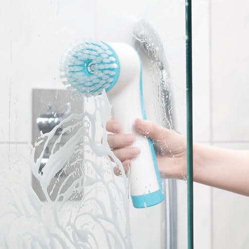 JML Electric Cleaning Brush - Electric Scrubber, Rechargeable, Cordless Power Scrubber with 2 Attachments, 300rpm Scrubbing Brush for Quick and Easy Cleaning of Bathrooms and Surfaces - Scrub Buddi