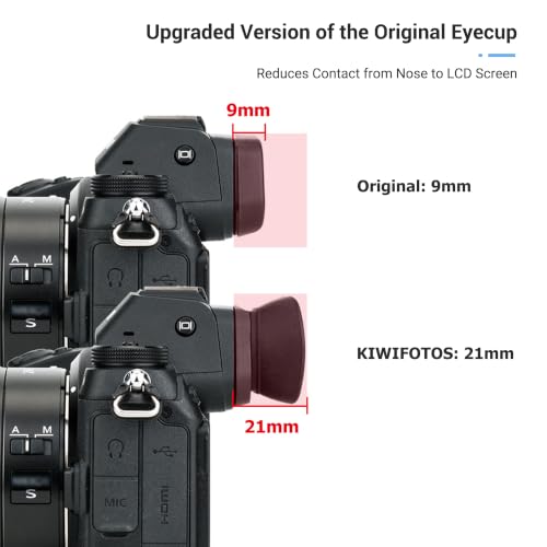 Kiwifotos DK-29 Viewfinder Eyecup Eyepiece for Nikon Z6 III II Z7II Z7 Z5II Nikon DK-29 Replacement - Square