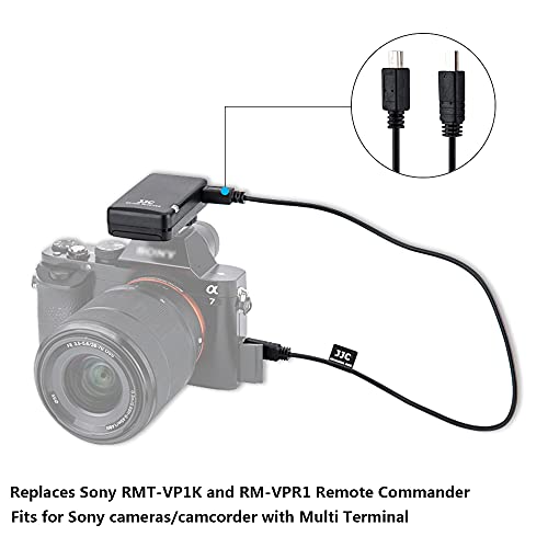 Wireless Remote Shutter Release Control Fit for Sony Camcorder FDR-AX33 AX53 AX100 AX700 HDR-CX405 CX440 CX455 CX675 CX240 CX900 or A6500 A6400 A6300 A6000 A7R III RX100 Replace Sony RMT-VP1K RM-VPR1
