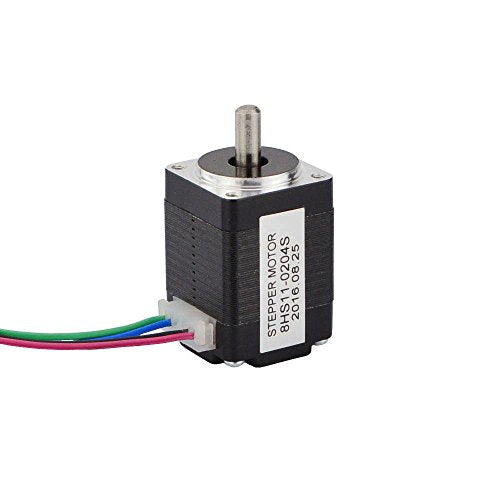 STEPPERONLINE Nema 8 Stepper Motor Bipolar 1.8 deg 1.6 Ncm 0.2 A 20 x 20 x 28 mm 4 Wires for 3D Printer, CNC Machine
