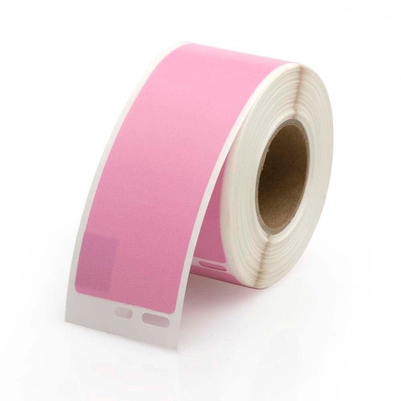 Pink Seiko Compatible Address Labels - 1-1/8" x 3-1/2", 260 Rolls/Pack, Permanent Adhesive - Mailing & Filing Labels - Direct Thermal | LabelValue