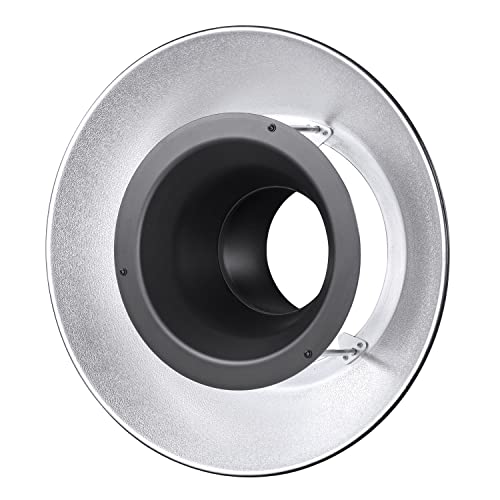 GODOX Reflector with Silver Interior Beauty Dish RFT-25S for Godox R200 Ring Flash Head