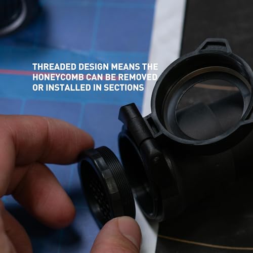 Monstrum Ultra Series Flip-Up Scope Lens Cover with Detachable Honeycomb ARD Objective Lens | 49-54 mm diameter