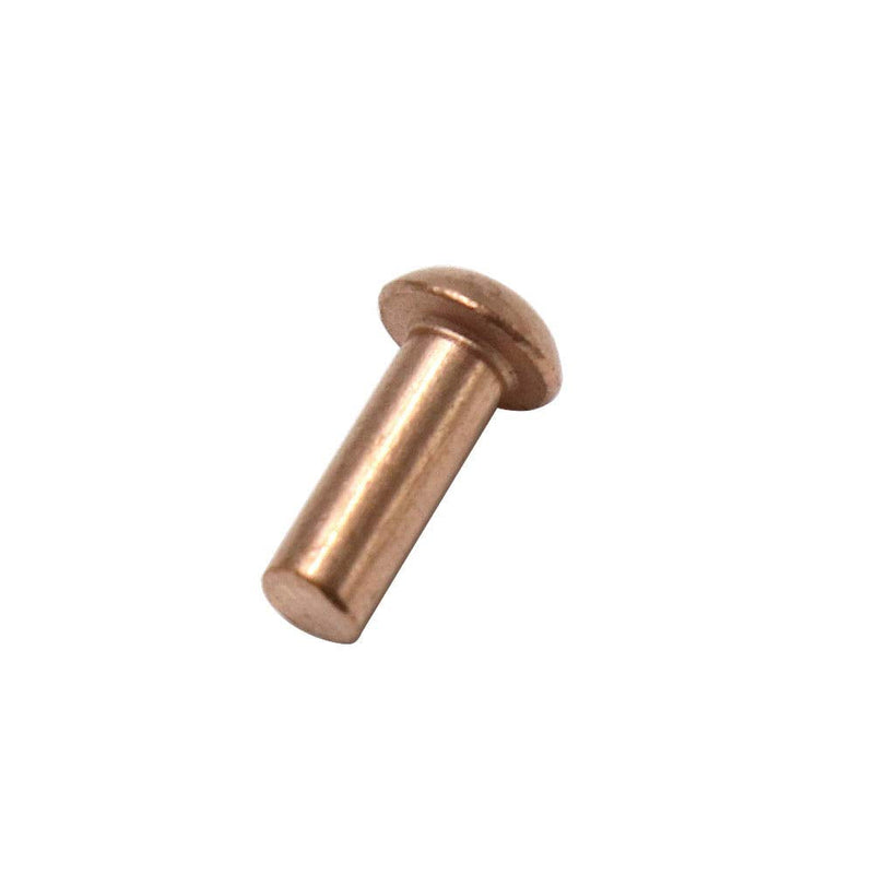 [Australia - AusPower] - Biaungdo 1/8" Diameter 5/16" L Shank Copper Round Head Solid Rivets Fasteners-100pcs 