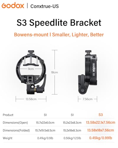 Godox S3 Speedlite Bracket for Bowens Mount