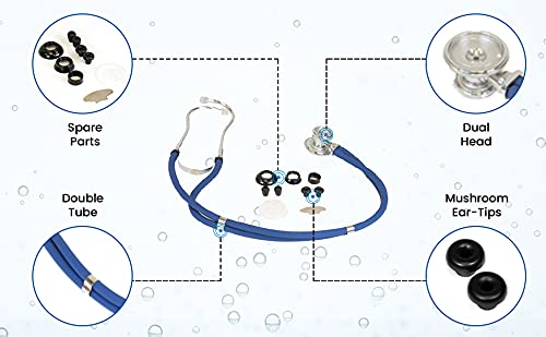 [Australia - AusPower] - PrimaCare DS-9295-BL 30" Sprague Rappaport Style Stethoscope for Doctor, Nurse and Medical Student, Blue 
