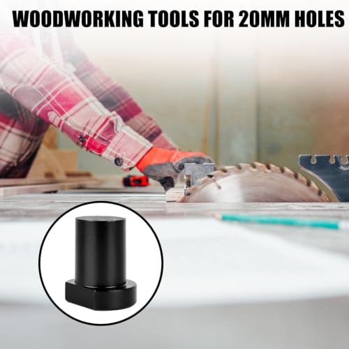 20 mm Bench Hooks: Pack of 12 Aluminium Alloy Bench Dog Clamp, Bench Dog, Red Woodworking Table Clamping Jaws, Planer Bench Workbench Accessories, for 20 mm Dog Hole (20 mm, Black)
