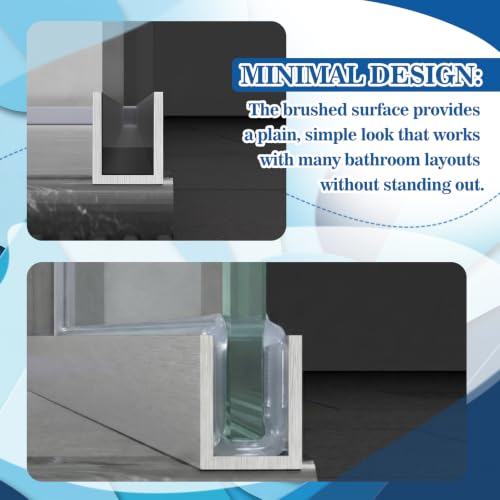 Wesiti 4 ft clear anodized aluminum U channel, 1/4 inch wide with 1/16 inch wall and 3/8 inch height