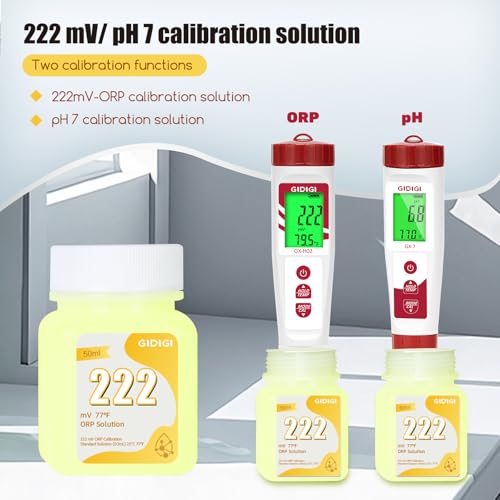 GIDIGI ORP 222mV calibration solution bottle for electrolyte testing