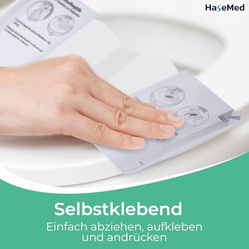 HaseMed Chair Sample Collectors - Pack of 50 Disposable Chair Catchers with Adhesive Tabs for Toilet - Hygienic, Clean Chair Sample Collection - Biodegradable & Water Soluble for Laboratory, Practice & Home