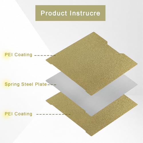 Dual-Sided Textured PEI Build Plate Spring Steel Print Bed Sheet for Bambu Lab H2D 3D Printer Doppelseitiges PEI