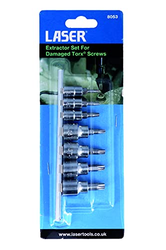 Laser 8053 Extractor Set For Damaged Torx® Screws, Variety Pack