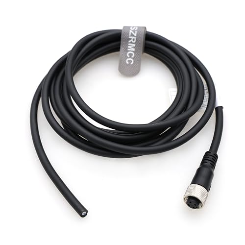 SZRMCC M12 A-Code 4 Pin Female to Bare Wire Sensor Actuator Cable for Industrial Camera Fieldbus Network Modules IO Link 22AWG (10m) Straight 4pin Female 10m