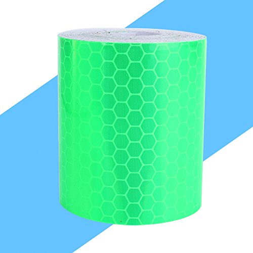 Yosoo Green Reflective Safety Tape, 5cm x PVC Conspicuity Tape, Waterproof High Visibility Hazard Warning for Construction Zones Roadside Alerts