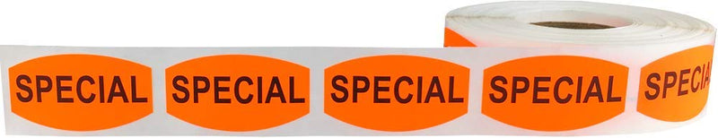 Special Grocery Store Food Labels .75 x 1.375 Inch Oval Shape 500 Total Adhesive Stickers (Pack of 2) 0.75 x 1.375" Oval (Pack of 2)