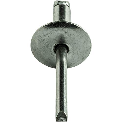 Fastenere large flange stainless steel blind rivets, 3/16 x 1/4 inch, open-end 6-4 grip range, 25 pack
