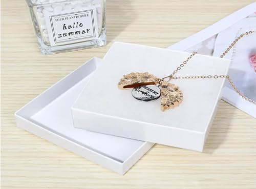 RJ Displays 15 Pack Cotton Filled White Color Paper Cardboard Jewelry Boxes for Necklace, Bracelet Boxes, Watch & Small Gifts Box, Jewelry Gift Boxes Size 7" x 5" x 1-1/8" Inch - (White)