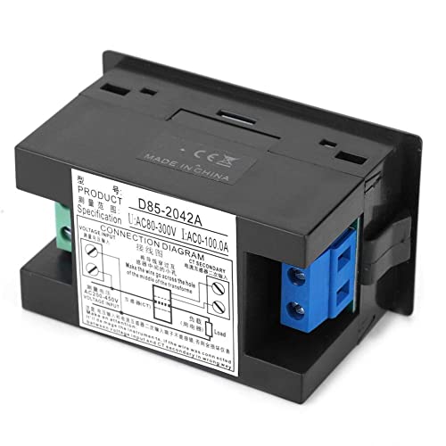 Walfront AC digital voltmeter ammeter LCD voltage current meter with current transformer and blue display