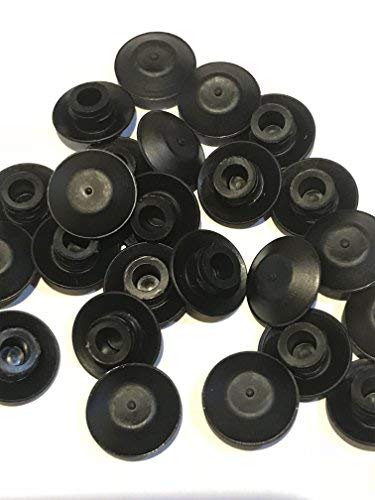 [Australia - AusPower] - 1/4" (0.25 inch) Flush Mount Black Plastic Body and Sheet Metal Hole Plug - Qty 25 