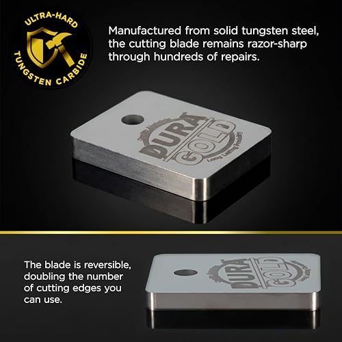 Dura-Gold tungsten denibbing blade file tool with magnetic holder, 2-in-1 hand file set