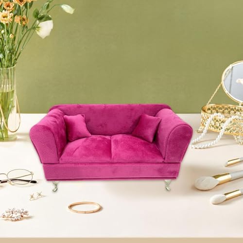 Colaxi Sofa Shaped Jewelry Box Display Case Container Gift Decorative Tabletop Trinket Box Jewelry Organizer for Necklaces Bracelets, Style B
