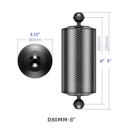 Luxagram D80mm 8'' Carbon Fiber Buoyancy Arm, Buoyancy Provided 620g 8''-D80mm