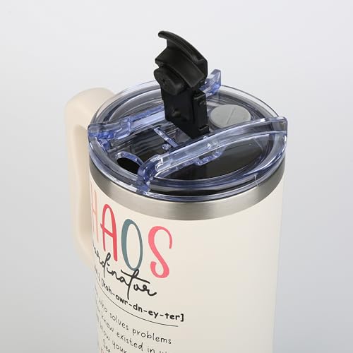 Chaos Coordinator Tumbler 40 Oz, Thank You Boss Cup, Manager Water Bottle - Gifts For Teacher Coworkers Friends Christmas Birthday Chaos Coordinator Women