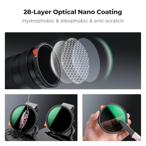 K&F CONCEPT 52mm Ultra-Low Reflectivity Variable ND2-400 ND Lens Filter