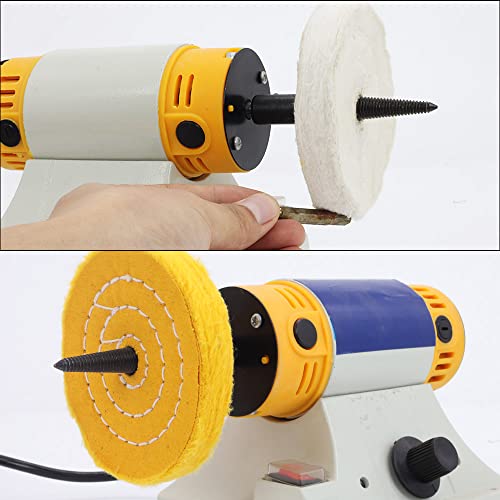 4 Inch 4in / 100 mm Polishing Discs with 1/2 Inch in in / 12.7 mm Pin Hole with 2 Sets 1/4 Inch Shank for Drilling - Pack of 5 Polishing Discs