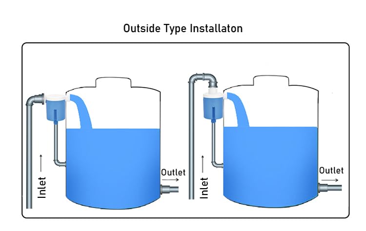 [Australia - AusPower] - Automatic Water Level Control Valve Inside Type,side Inner Water Automatic Float Valve Water Level Control Valve Uesd for Water Tank, Solar Energy, Auto Pot, Aquarium 2PCS (1/2'' Top Inner) 1/2'' Top Inner 