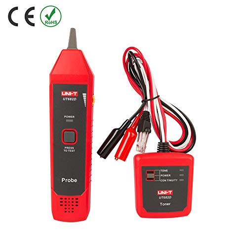 [Australia - AusPower] - UNI-T UT682/UT682D Network Wire Tester Tracker RJ11 RJ45 Wire Line Finder Lan tester Handheld Cable Testing Tool for Network (UT682D) UT682D 