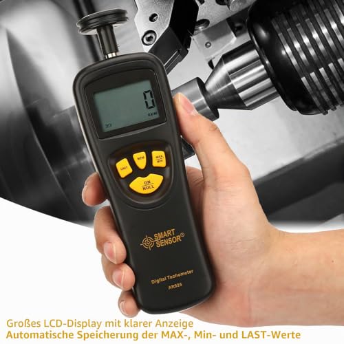 Walfront Smart Sensor Digital Speedometer, 0.5~19999 Digital Tachometer Speed Digital Photo Speedometer with LCD Backlight, Digital Handheld Speedometer