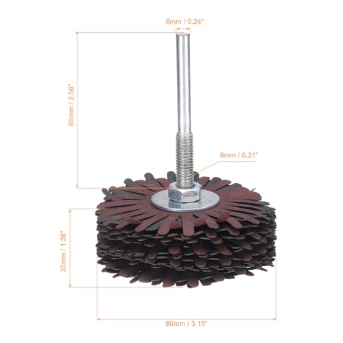QUARKZMAN Pack of 2 Sanding Wheel Made of Abrasive Fabric Sanding Star with 1/4 Inch Shaft for Woodworking Root Carving Furniture Polish 400 Grit