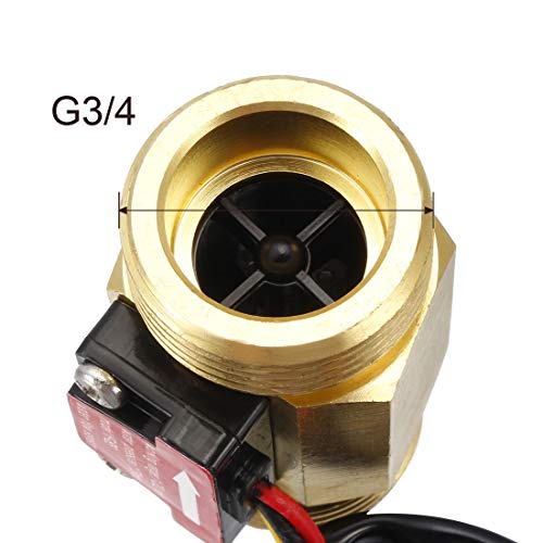sourcing map G3/4 Hall Effect Liquid Water Flow Sensor Switch Flowmeter Meter Counter DC 5V 1-30L/min YF-B5