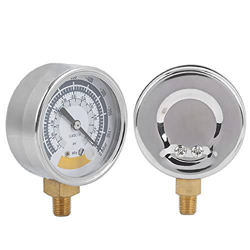 Vacuum Gauge 0-14 PSI with NPT 1/8 Inch Connection for Vacuum Pump Pressure Gauge Industrial Measuring Tools High Precision Air Pressure Measurement Accurate Vacuum Gauge