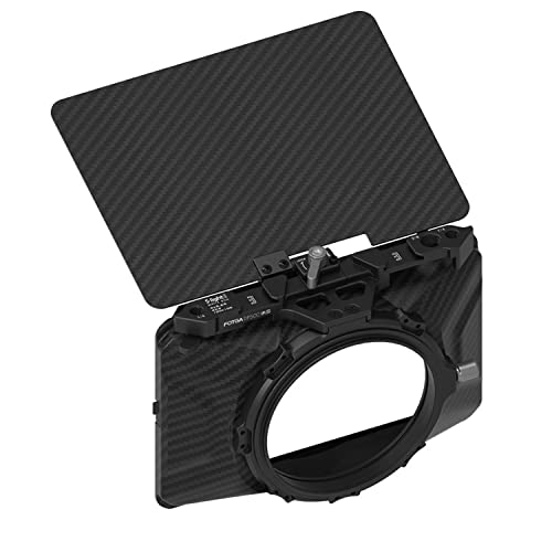 Foto4easy Lightweight Mini Matte Box with Carbon Fiber Top Flag for DSLR Mirrorless Cameras,Compatible with 52mm/55mm/58mm/62mm/67mm/72mm/77mm/82mm Lens