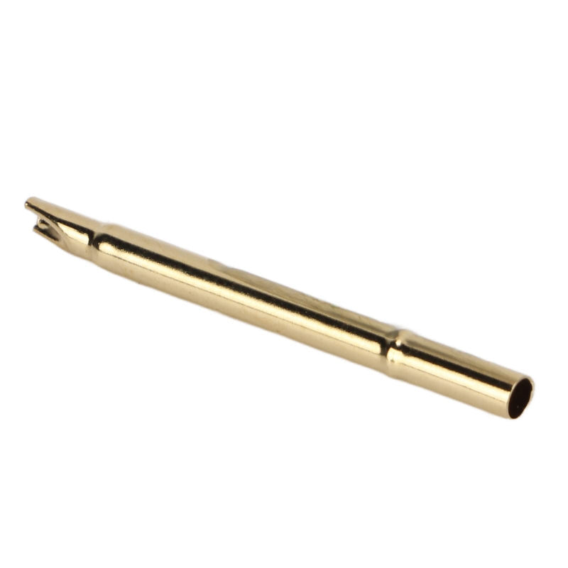 [Australia - AusPower] - FILFEEL R125-4S 100Pcs Spring Test Probe Sleeve, 2.4mm Probe Sleeve Drilling Size, Brass Testing Pin Spring Probe Set for P125 Series Pin 