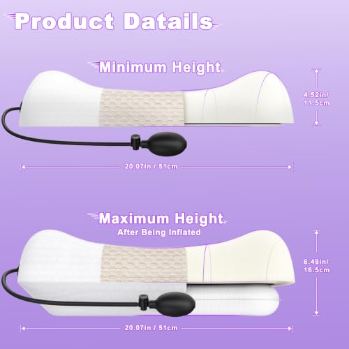 Inflatable Memory Foam Lumbar Support Pillow