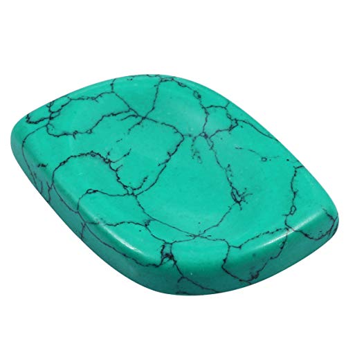 mookaitedecor 4 Pcs Turquoise Thumb Worry Stone for Anxiety Stress Relief